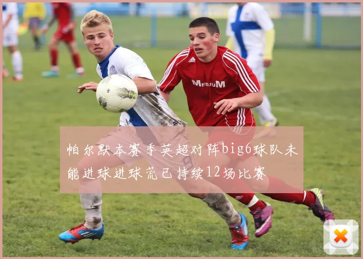 帕尔默本赛季英超对阵big6球队未能进球进球荒已持续12场比赛